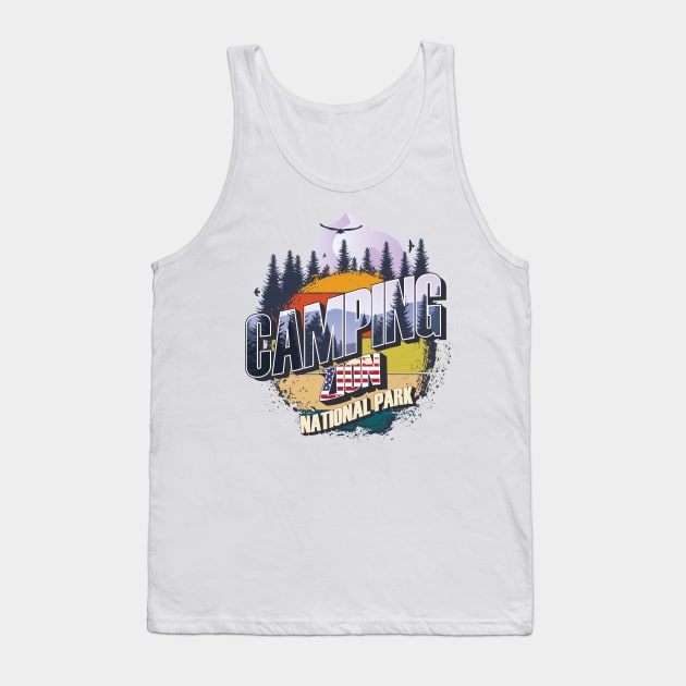 Camping Zion National Park Vintage USA Best gift for campers Adventure gear Tank Top by HomeCoquette